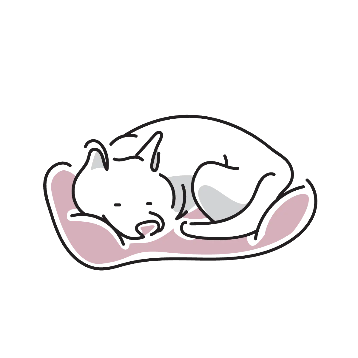 眠っている犬